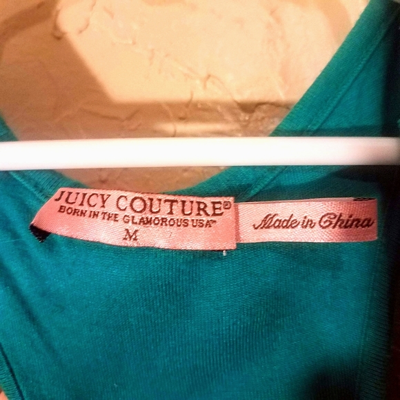 Juicy Couture Med Teal Turquoise Racerback Built-In Bra Casual Long Maxi Dress - Picture 5 of 13